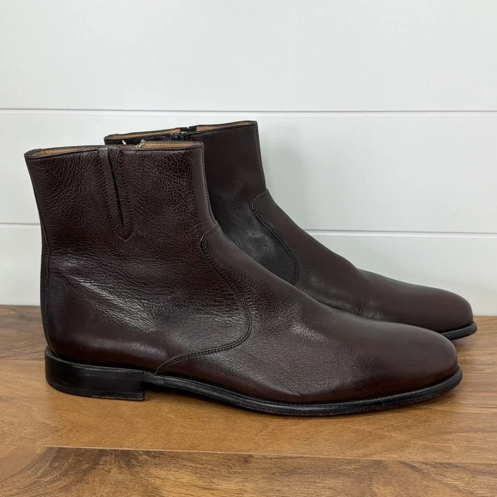 Florsheim Imperial Hugo Leather Ankle Dress Boot Mens 10.5D Side Zip 18570 200
